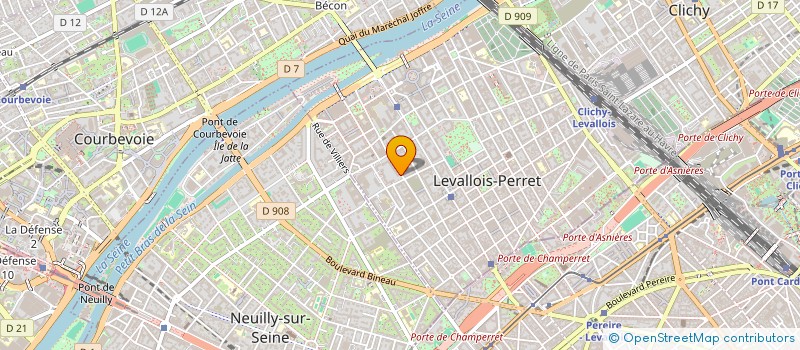 localisation de l'entreprise EB INVEST 2 à LEVALLOIS-PERRET