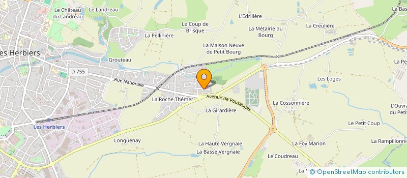 localisation de l'entreprise EB INVEST  LES HERBIERS