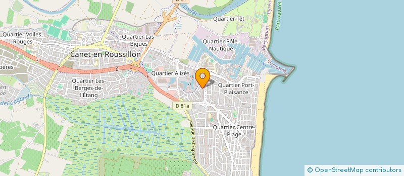 localisation de l'entreprise EB INVEST  CANET-EN-ROUSSILLON