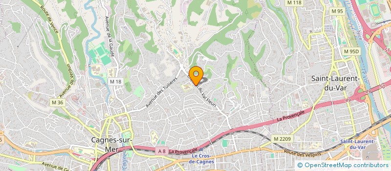 localisation de l'entreprise EB LOCASERVICE  CAGNES-SUR-MER