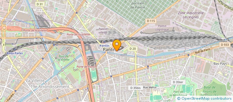 localisation de l'entreprise EB LOGISTIQUE  PANTIN