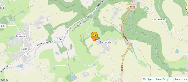 localisation de l'entreprise EB ORTHOPTIE  ECLOSE-BADINIERES