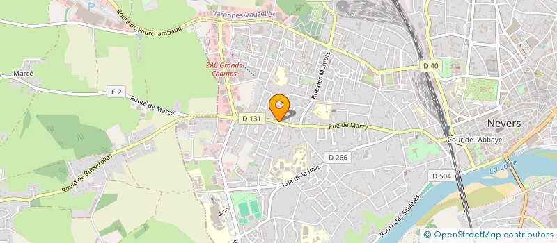 localisation de l'entreprise EB PERFORMANCES à NEVERS