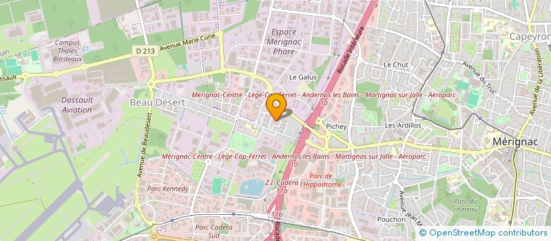 localisation de l'entreprise EB RENT-A-CAR 33  MERIGNAC