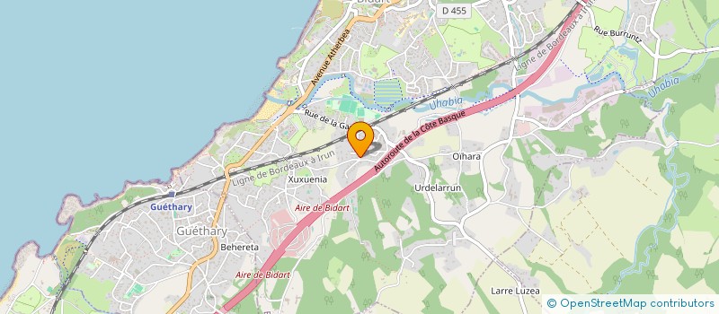 localisation de l'entreprise EB RESTAURATION à BIDART