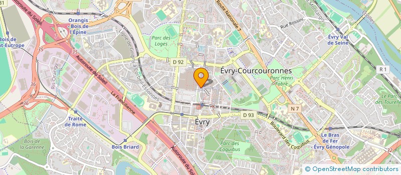 localisation de l'entreprise EB TRAVAUX à EVRY-COURCOURONNES