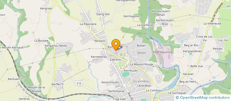 localisation de l'entreprise EB2M  QUIMPERLE