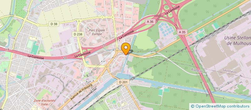 localisation de l'entreprise EB2R  ILLZACH