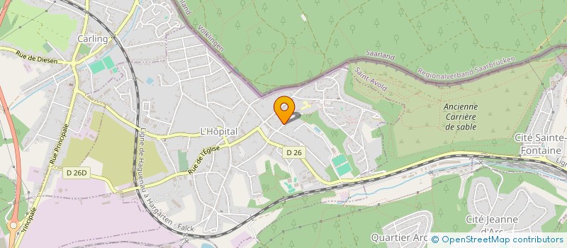 localisation de l'entreprise EBA  L'HOPITAL