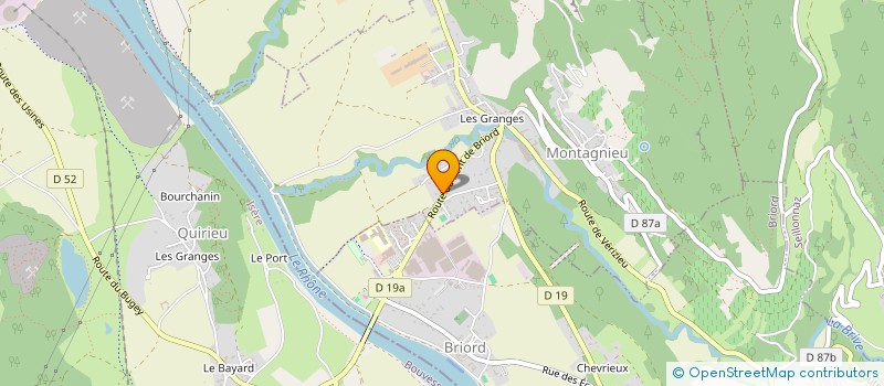 localisation de l'entreprise EBA à MONTAGNIEU