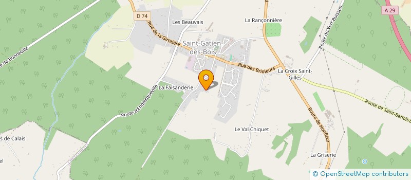 localisation de l'entreprise EBAFRAN  SAINT-GATIEN-DES-BOIS