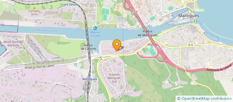 localisation de l'entreprise EBAT à MARTIGUES