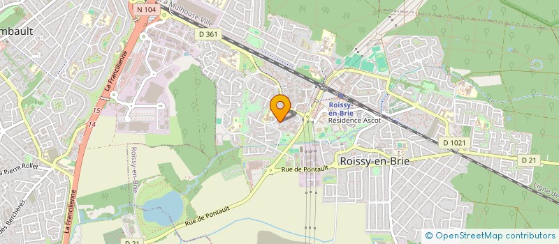localisation de l'entreprise EBAT à ROISSY-EN-BRIE