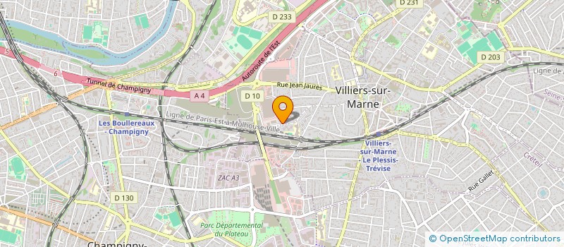 localisation de l'entreprise EBAZ à VILLIERS-SUR-MARNE