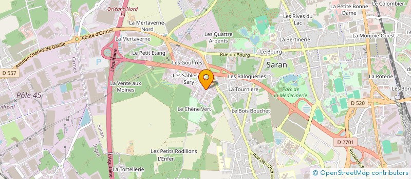 localisation de l'entreprise EBCO à SARAN