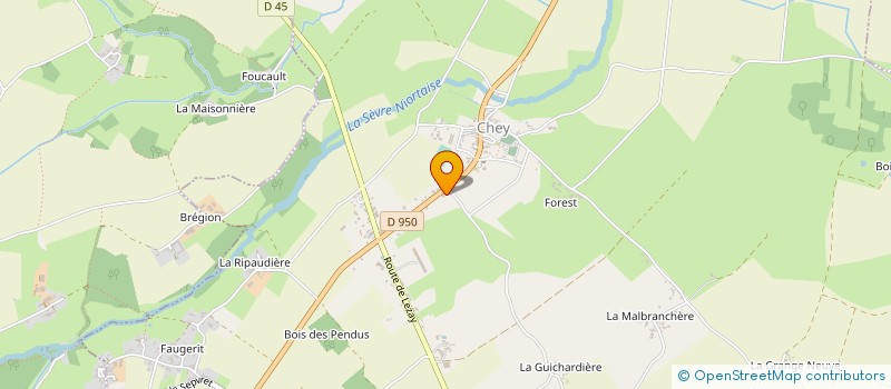localisation de l'entreprise EBCP à CHEY