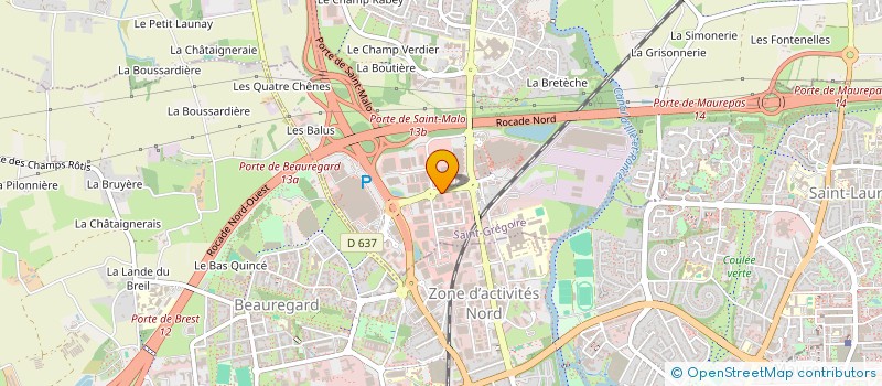 localisation de l'entreprise EBE  SAINT-GREGOIRE