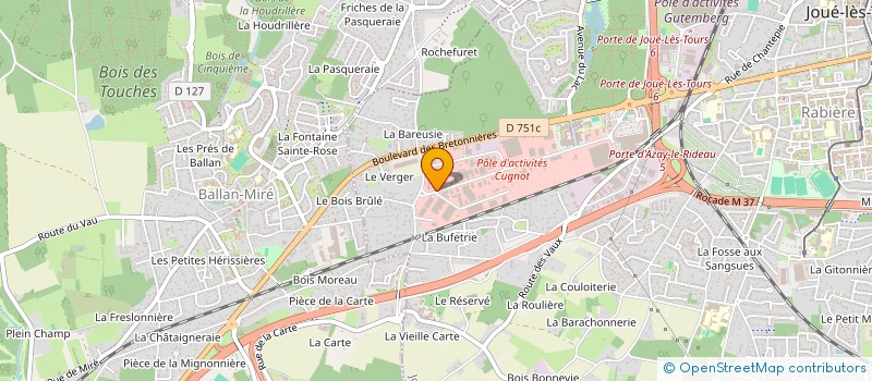 localisation de l'entreprise EBEN ART  JOUE-LES-TOURS