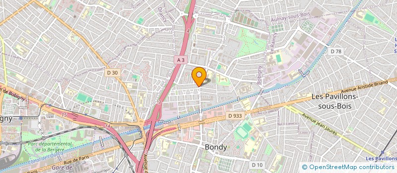 localisation de l'entreprise EBEN SECURITE SERVICES  BONDY