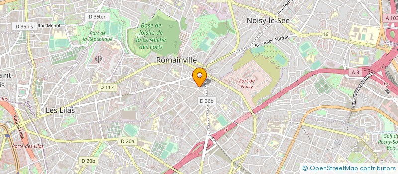 localisation de l'entreprise EBEN SERVICES à ROMAINVILLE