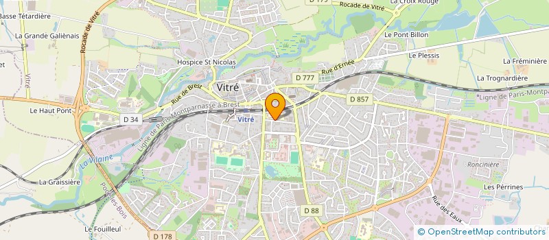 localisation de l'entreprise EBENE 44  VITRE