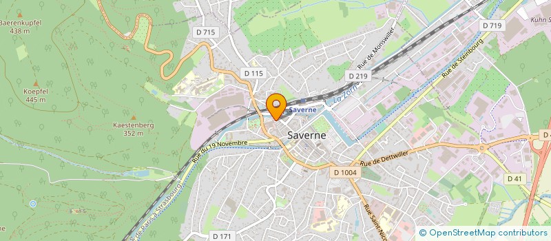 localisation de l'entreprise EBENE à SAVERNE