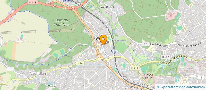 localisation de l'entreprise EBENE  IGNY