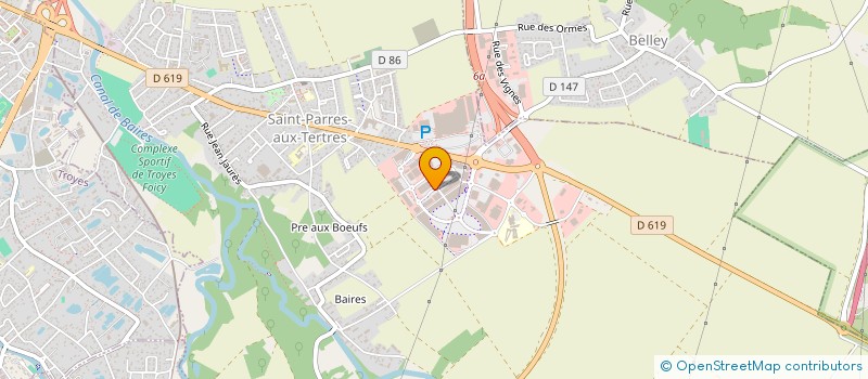 localisation de l'entreprise EBENE à SAINT-PARRES-AUX-TERTRES