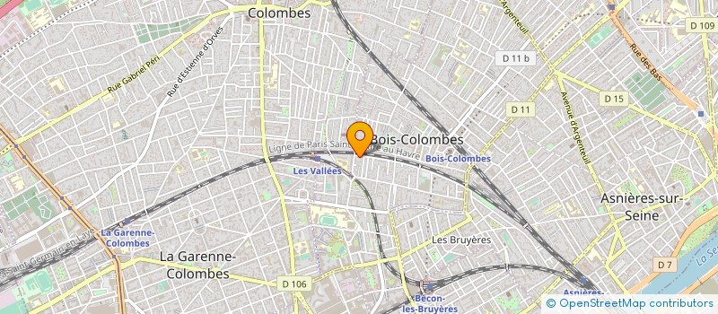 localisation de l'entreprise EBENISTERIE 111 à BOIS-COLOMBES