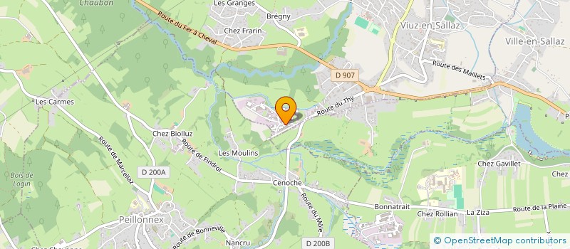 localisation de l'entreprise EBENISTERIE ANDRE CLAVEL à VIUZ-EN-SALLAZ