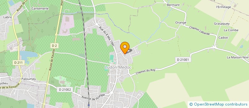 localisation de l'entreprise EBENISTERIE B.HERMAND  LUDON-MEDOC