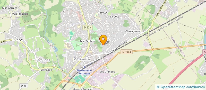 localisation de l'entreprise EBENISTERIE CUISINE AGENCEMENTS à MEXIMIEUX