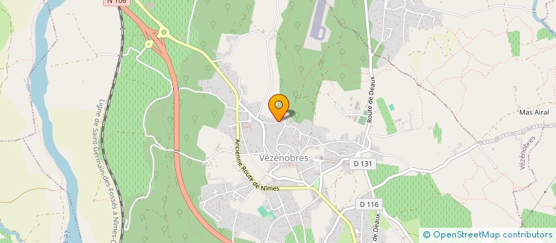 localisation de l'entreprise EBENISTERIE D ART ANDRE COMBOT à VEZENOBRES