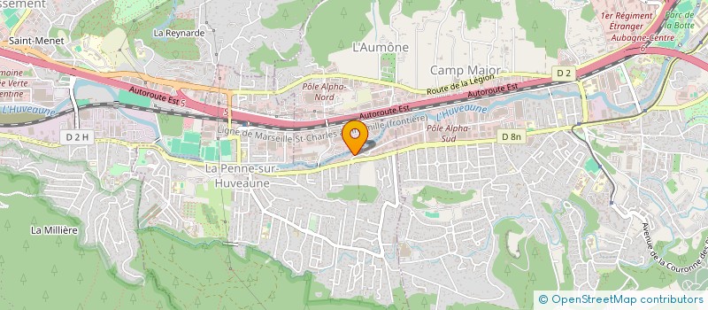 localisation de l'entreprise EBENISTERIE DE SAINT LOUP  LA PENNE-SUR-HUVEAUNE