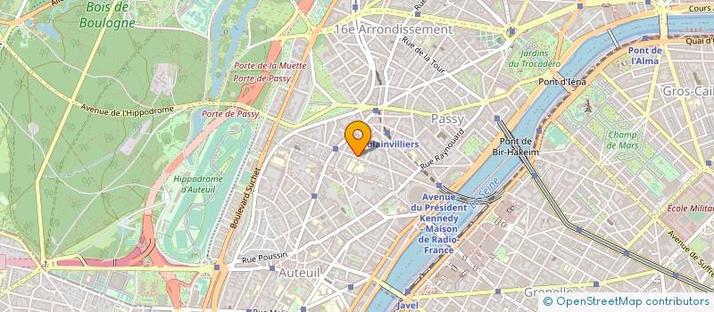 localisation de l'entreprise EBENISTERIE DU RANELAGH à PARIS
