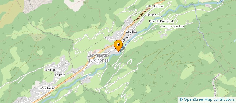localisation de l'entreprise EBENISTERIE DUCRET ET FILS  LES VILLARDS-SUR-THONES