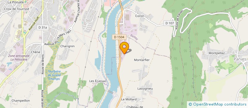 localisation de l'entreprise EBENISTERIE FORESY SARL  VIRIGNIN