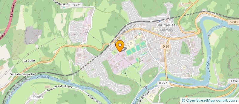 localisation de l'entreprise EBENISTERIE LEGRAND à BAUME-LES-DAMES
