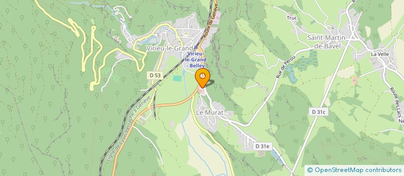 localisation de l'entreprise EBENISTERIE MATHIEU JEAN NOEL  VIRIEU-LE-GRAND