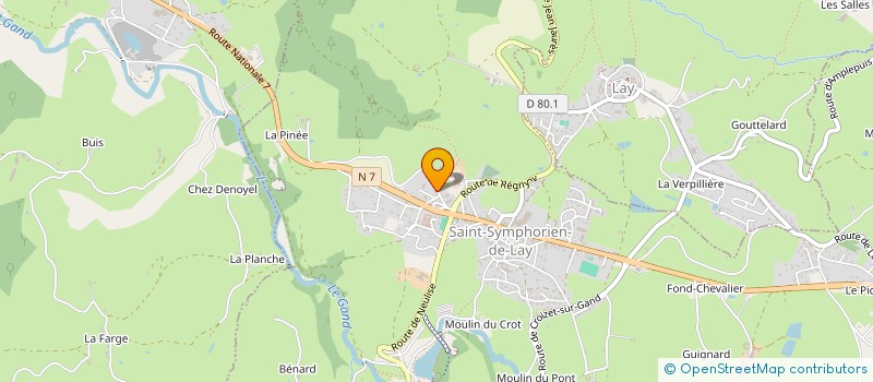 localisation de l'entreprise EBENISTERIE MENUISERIE BASILE GOETHALS  SAINT-SYMPHORIEN-DE-LAY