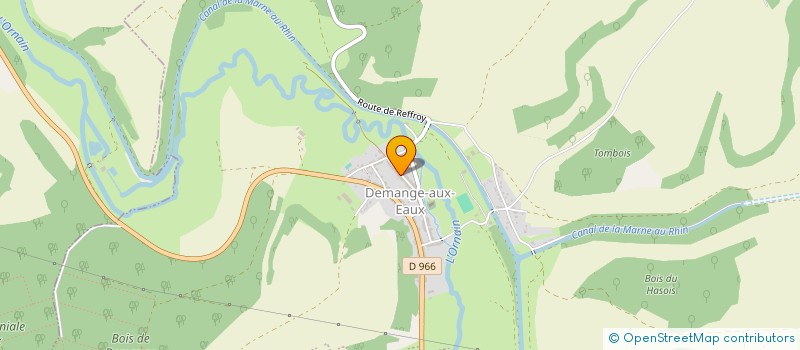 localisation de l'entreprise EBENISTERIE MENUISERIE LAURENT LOUIS à DEMANGE-BAUDIGNECOURT