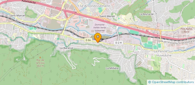 localisation de l'entreprise EBENISTERIE MENUISERIE THIBES à MARSEILLE 11EME