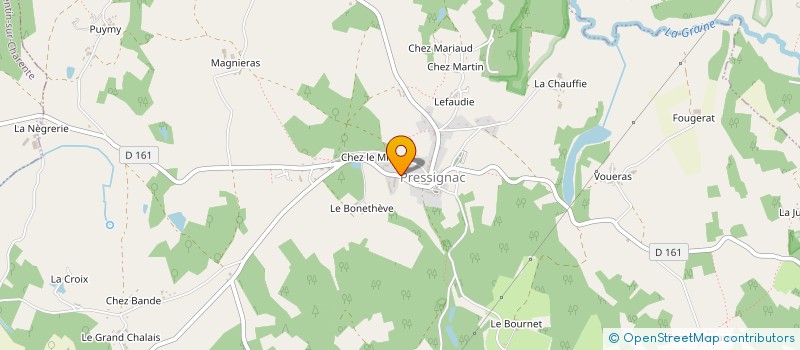 localisation de l'entreprise EBENISTERIE RAYNAUD à SAINT-QUENTIN-SUR-CHARENTE
