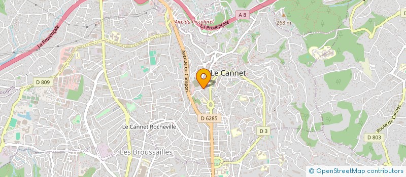 localisation de l'entreprise EBENISTERIE SEQUOIA à LE CANNET