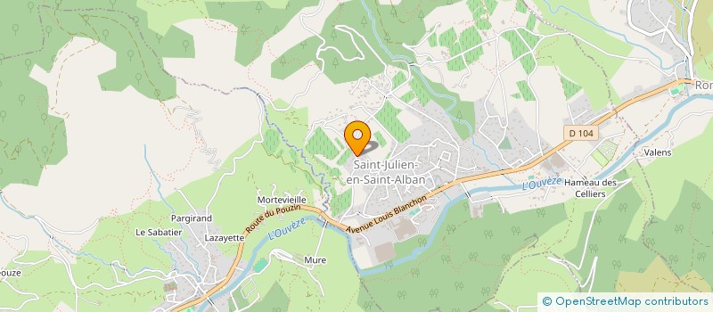 localisation de l'entreprise EBERIES  SAINT-JULIEN-EN-SAINT-ALBAN