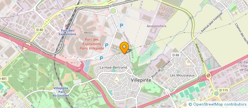 localisation de l'entreprise EBF à VILLEPINTE