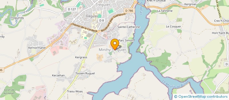 localisation de l'entreprise EBF DISTRIBUTION  MINIHY-TREGUIER
