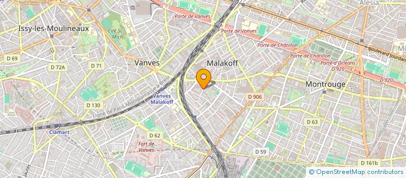 localisation de l'entreprise EBF ELECTRICITE BATIMENT FRANCE  MALAKOFF