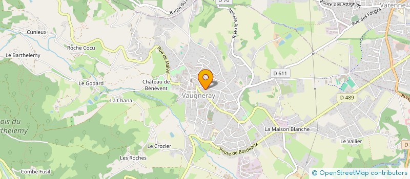 localisation de l'entreprise EBFC  VAUGNERAY