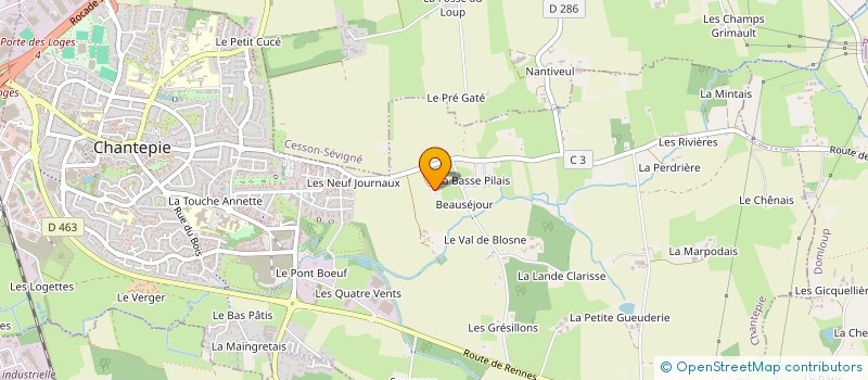 localisation de l'entreprise EBG  CHANTEPIE